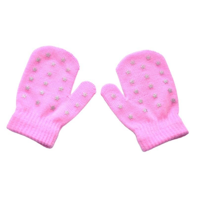 Găng Tay Giữ Ấm Chống Trượt Hình Ngôi Sao Hoạt Hình Cho Bé 1-4 Tuổi
