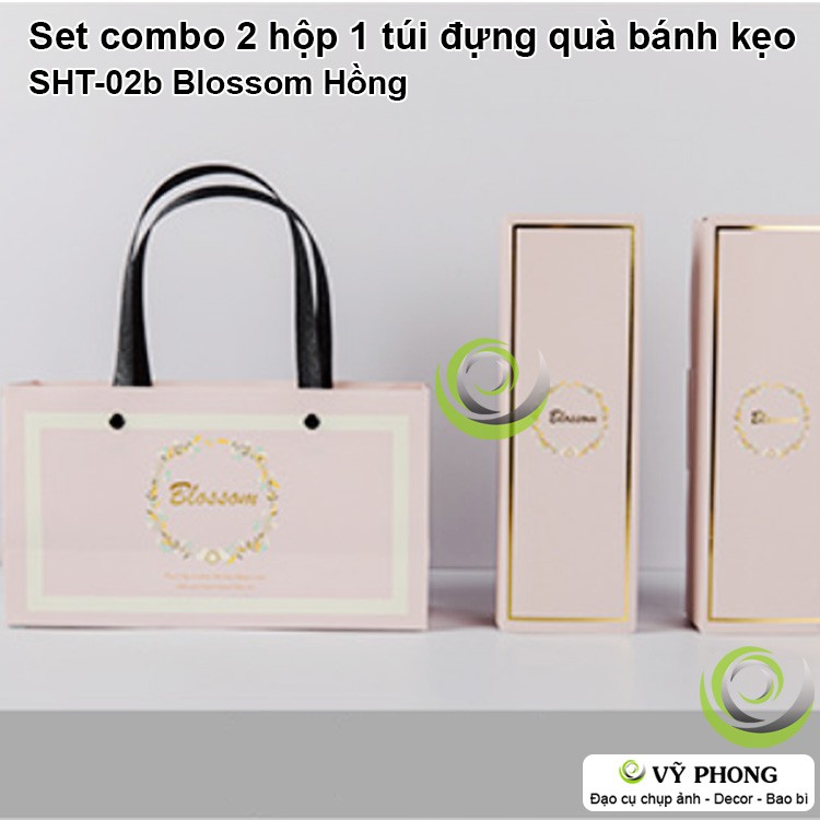 SET 2 HỘP + TÚI ĐỰNG QUÀ TẶNG BÁNH KẸO LỄ TẾT SINH NHẬT SHT-01,02