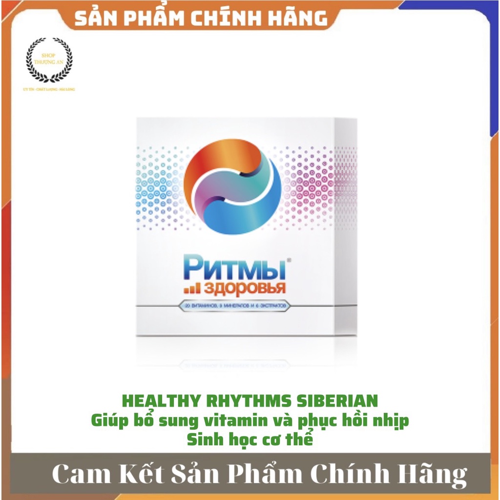 - Healthy Rhythms Siberian, cung cấp vitamine và khoáng chất, giúp phục hồi nhịp sinh học cơ thể - Hộp 60v