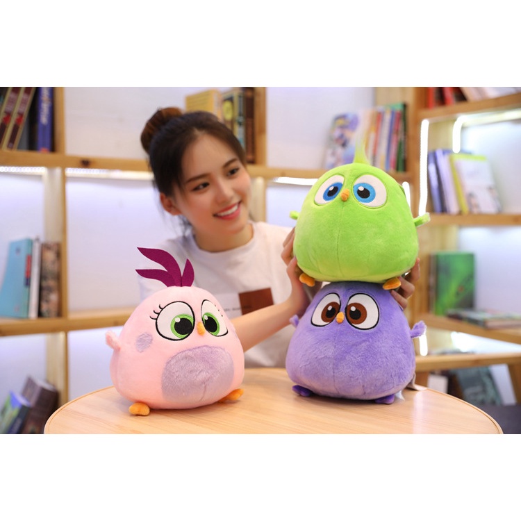 Thú nhồi bông AOGER dễ thương hình Angry Birds nhiều màu sắc gấu bông kích thước 10cm - 15cm - 18cm