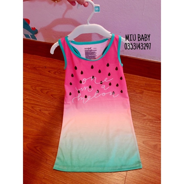 Váy sát nách c&J hoạ tiết dưa hấu du xịn cực yêu bé gái sz đại