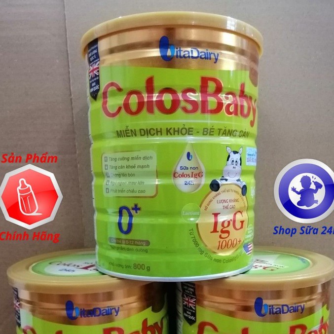 [Date 2024] Sữa bột Colosbaby Gold IgG1000 0+ lon 800g