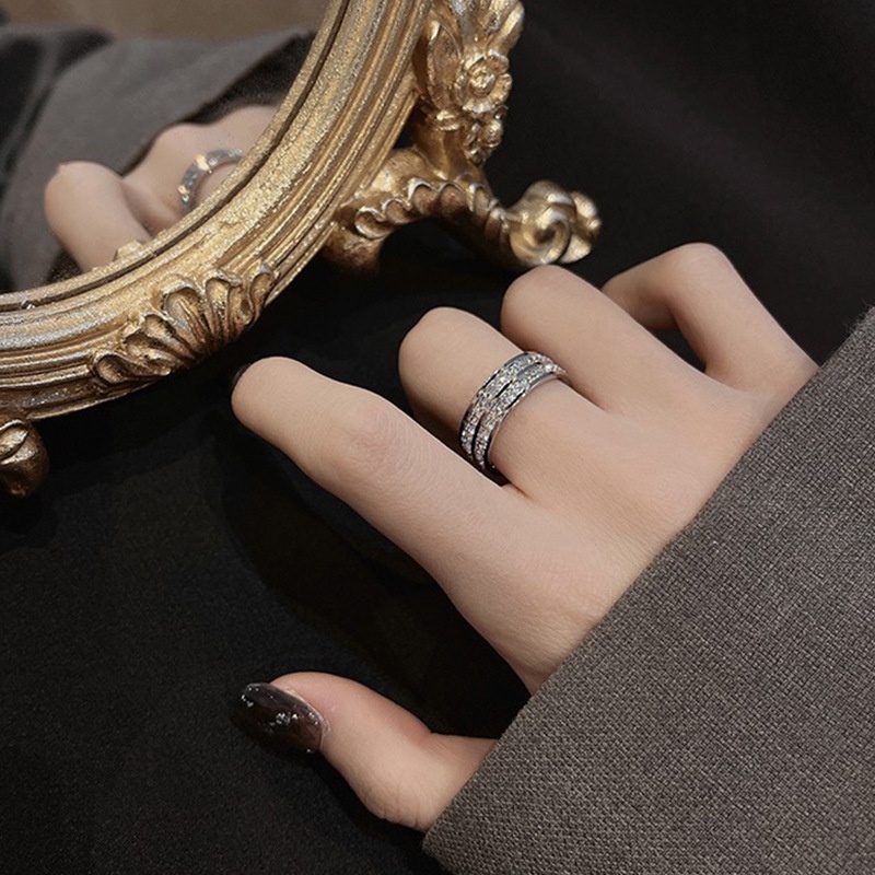 Nhẫn cặp đôi -Tiitan Gucci Eternity Dual Ring Rose Gold Full Box -Khắc tên theo yêu cầu