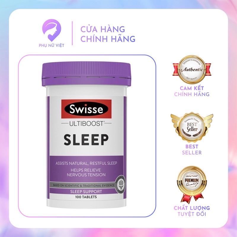 Ngủ ngon sleep swisse - Swisse Ultiboost Sleep hỗ trợ ngủ ngon, 60 viên - 100 viên