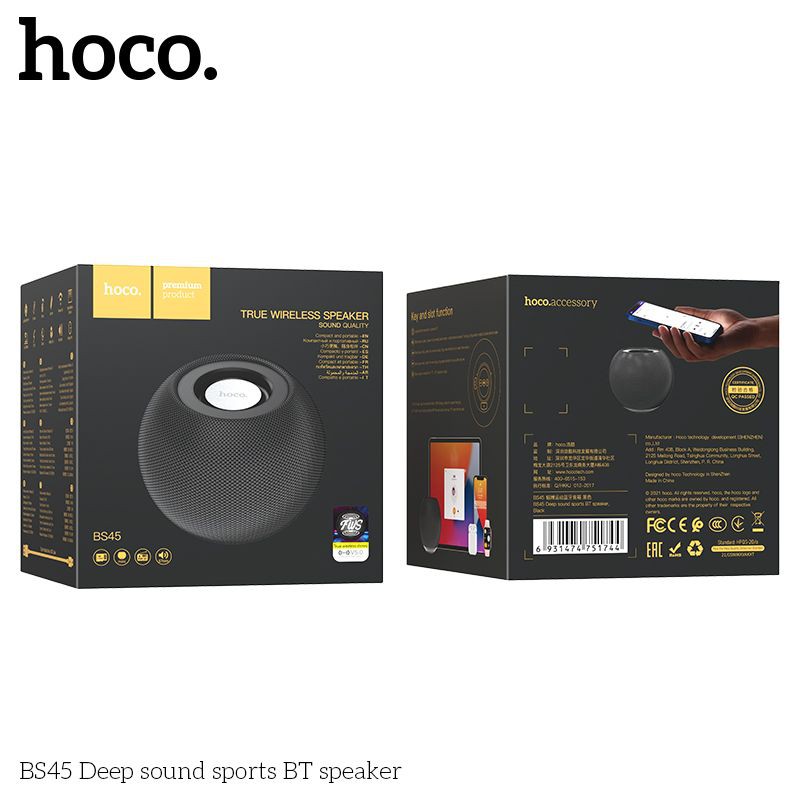 Loa bluetooth Hoco BS45 - Hỗ trợ khe cắm thẻ nhớ - Âm thanh sâu - Bảo hành 12 tháng