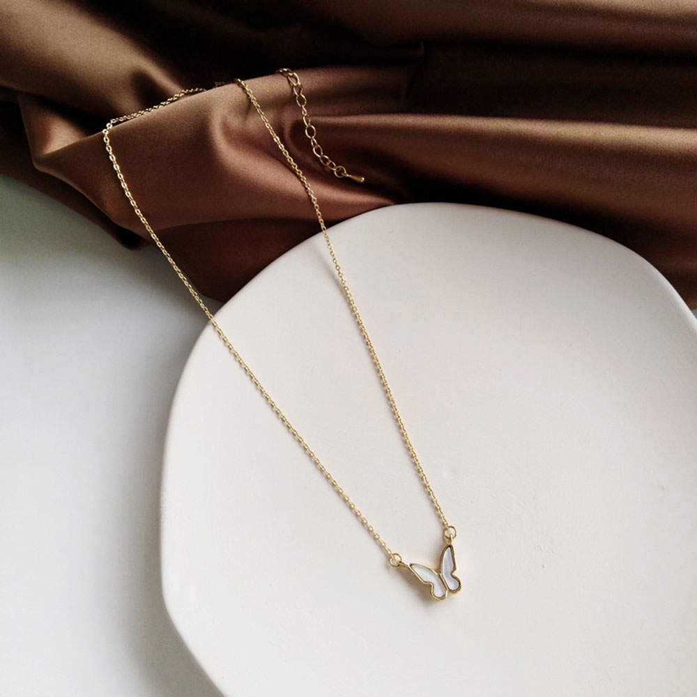 Dây chuyên hợp kim mặt hình bươm bướm xinh xắn cho nữ