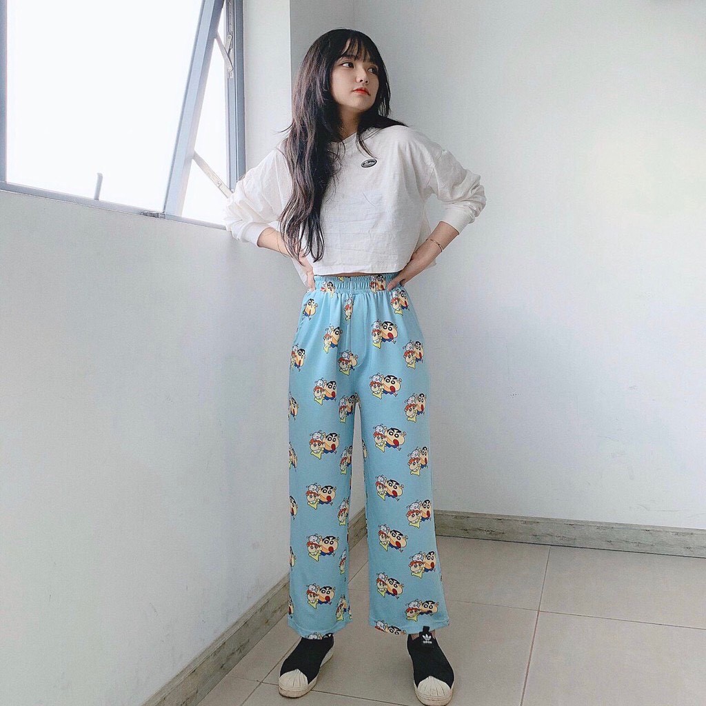 QUẦN JOGGER CARTOON PANT UNISEX, QUẦN HOẠT HÌNH CARTOON DÀI ỐNG RỘNG LƯNG THUN BO LAI | BigBuy360 - bigbuy360.vn