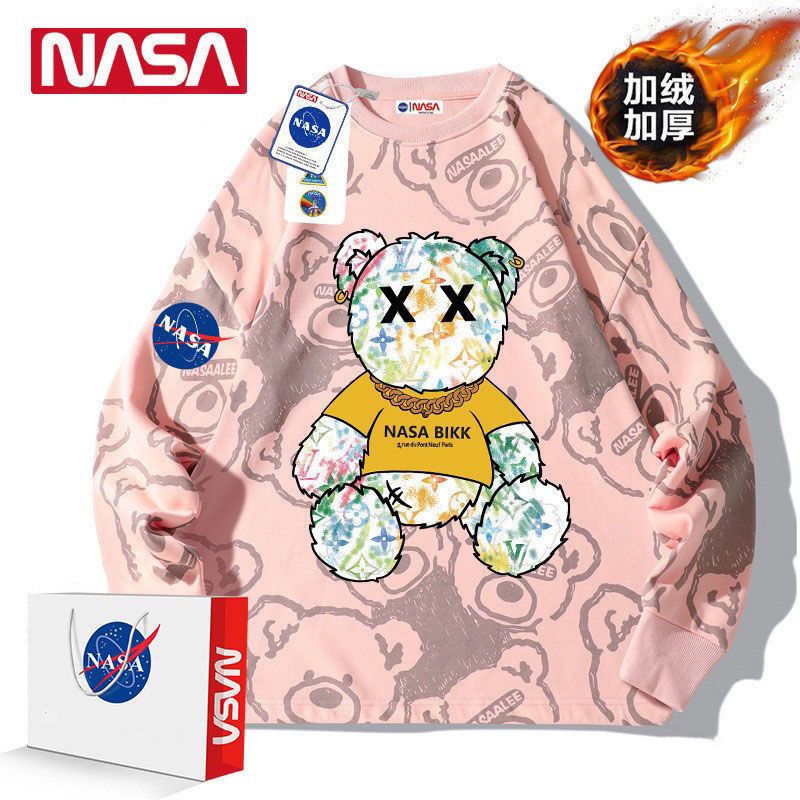 Nasa Áo Thun Tay Dài Có Mũ Trùm Đầu In Hình Mèo Thời Trang Dành Cho Nam Nữ