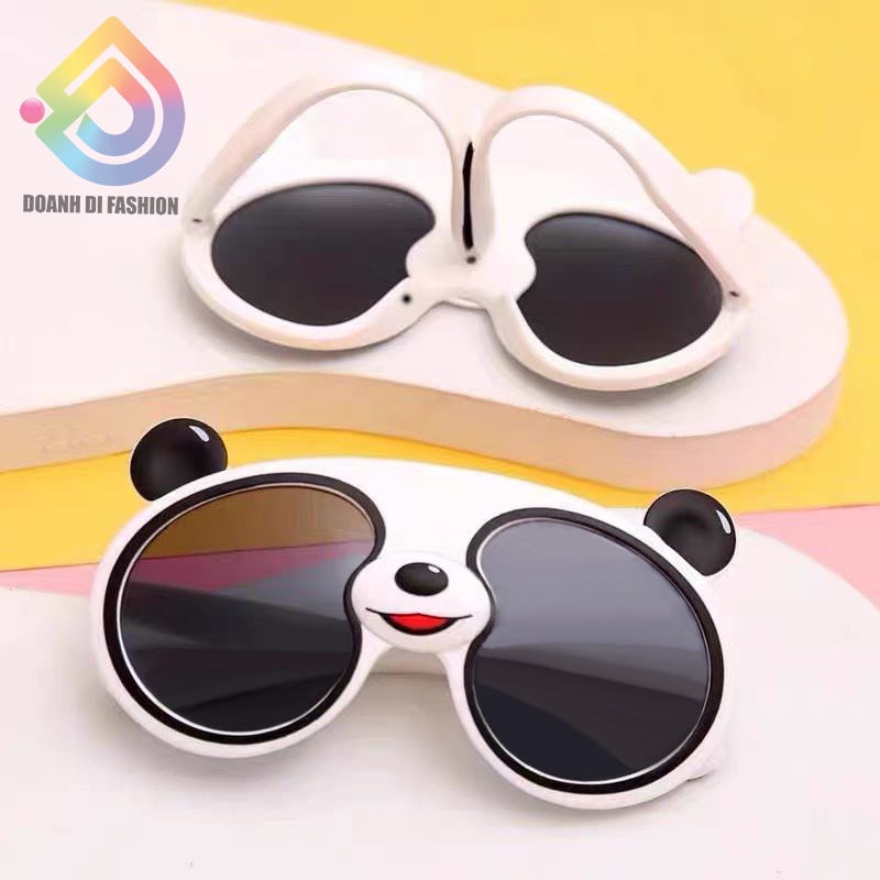 Kính Râm Cho Bé, Bao Kính Mát Trẻ Em Hình Gấu Trúc Cực Dễ Thương, gọng kính siêu dẻo không bao giờ gãy.