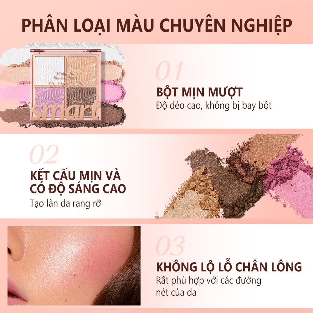 Phấn Bắt Sáng Và Tạo Khối O.TWO.O Lâu Trôi Cao Cấp