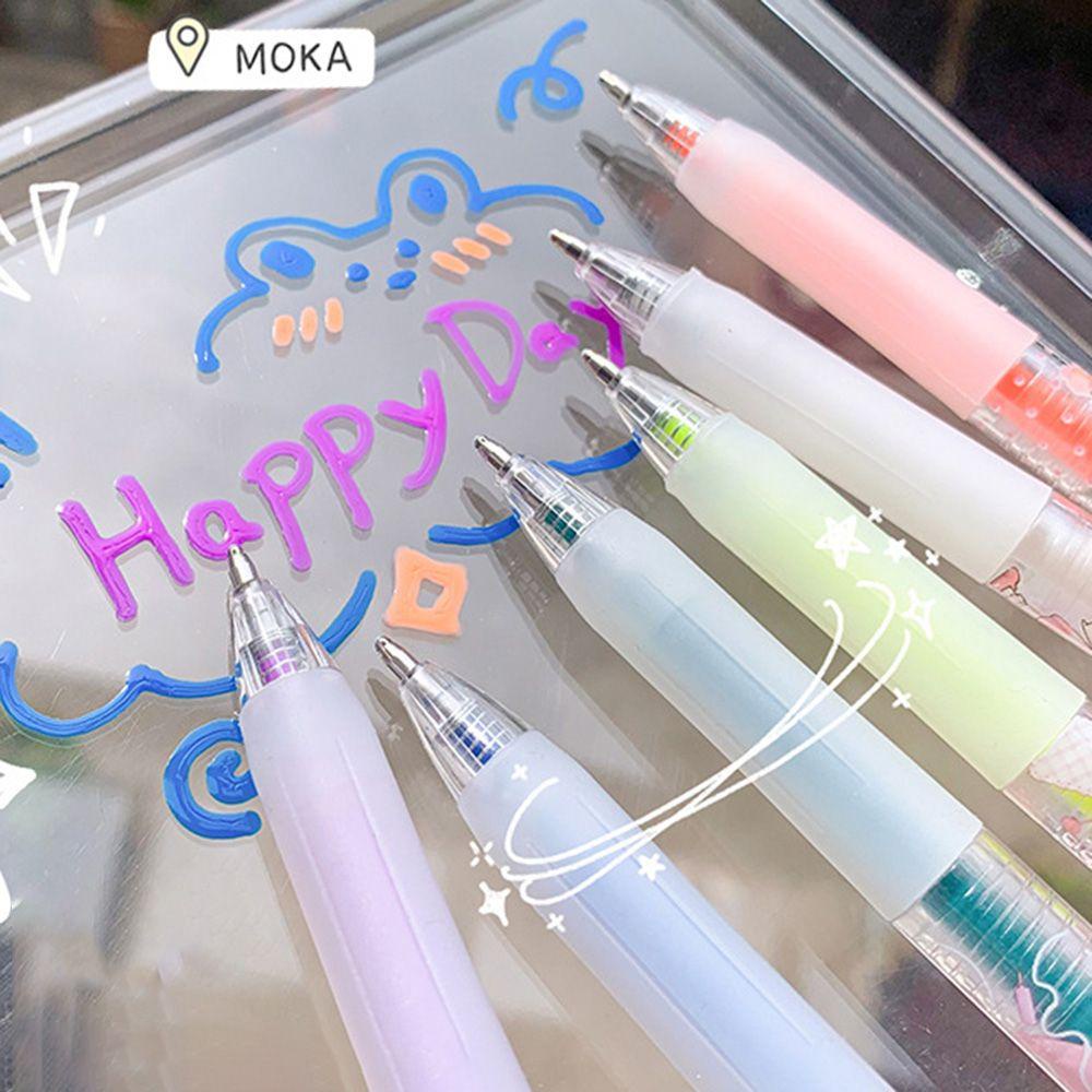 Set 12 Bút Mực Gel 3D Dạng Nhấn Nhiều Màu Sắc