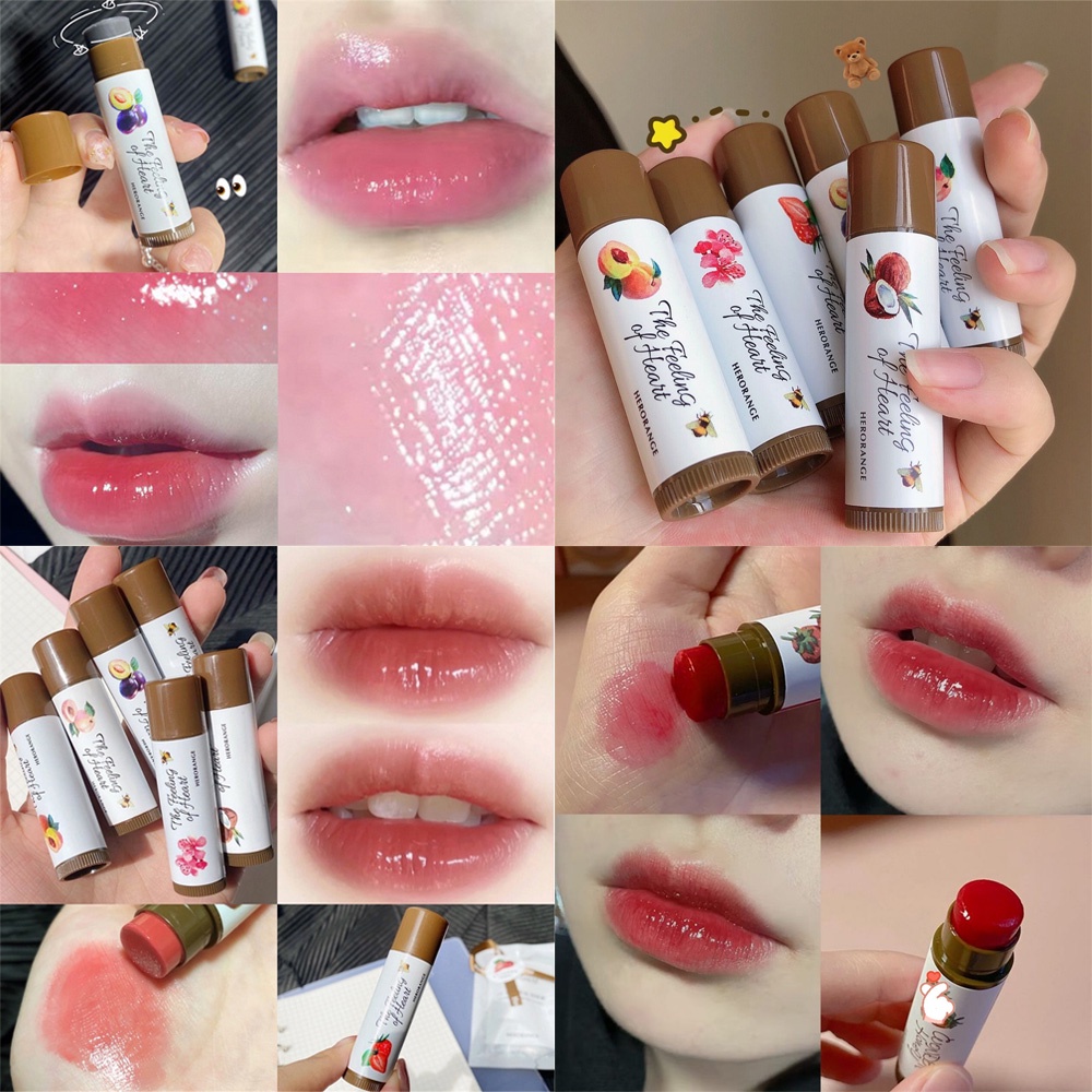[Hàng mới về] Son môi dưỡng ẩm thay đổi màu sắc theo nhiệt độ thiết kế vỏ dễ thương