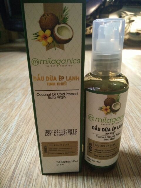 Dầu Dừa Tinh Khiết Milaganics (100ml)