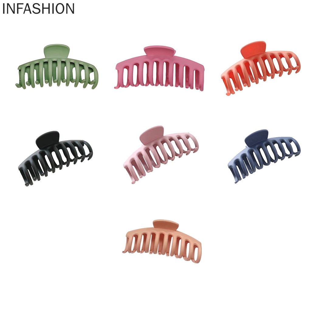 Kẹp tóc cỡ lớn chống trượt bằng nhựa tùy chọn màu sắc