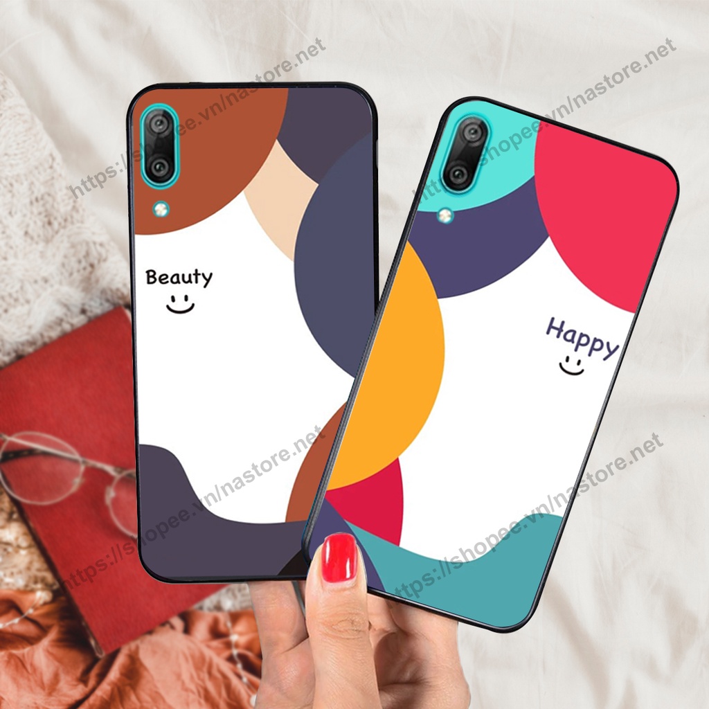 Ốp lưng Huawei Y7 Pro 2019 mặt cười, họa tiết caro đơn giản đẹp cute