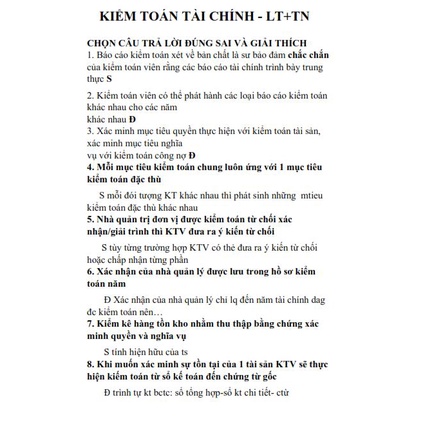 ( sổ tay ) Kiểm Toán Tài Chính