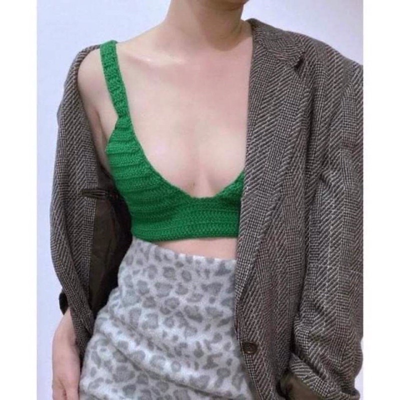 Áo bra len handmade ☘️FREESHIP☘️