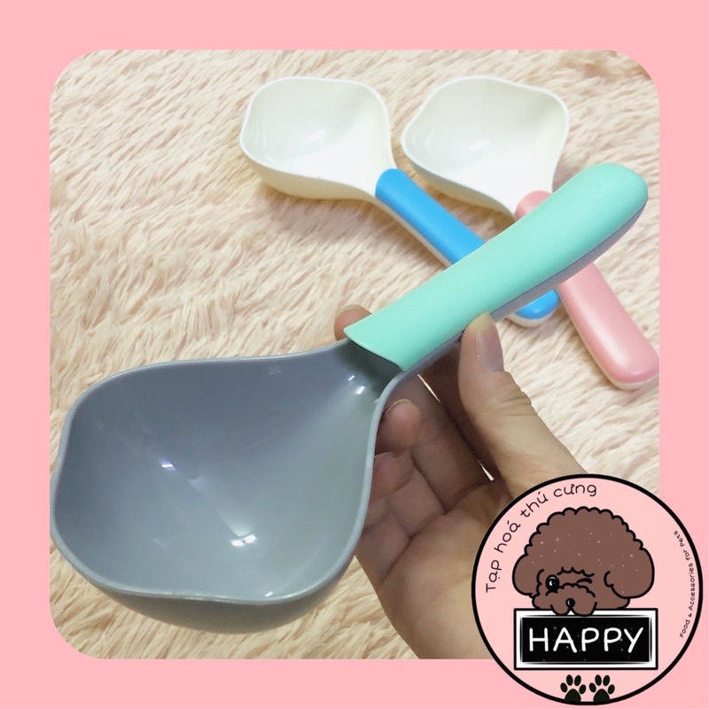 Muỗng múc hạt cho thú cưng phối màu / Thìa nhựa xúc hạt chó mèo [Ảnh thật][Có sẵn] - Tạp Hoá Thú Cưng Happy