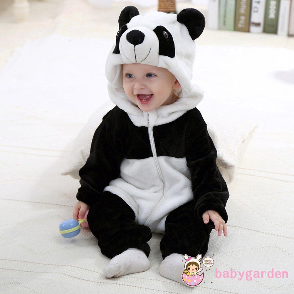 Bộ Áo Liền Quần Hình Gấu Trúc Cho Trẻ Sơ Sinh