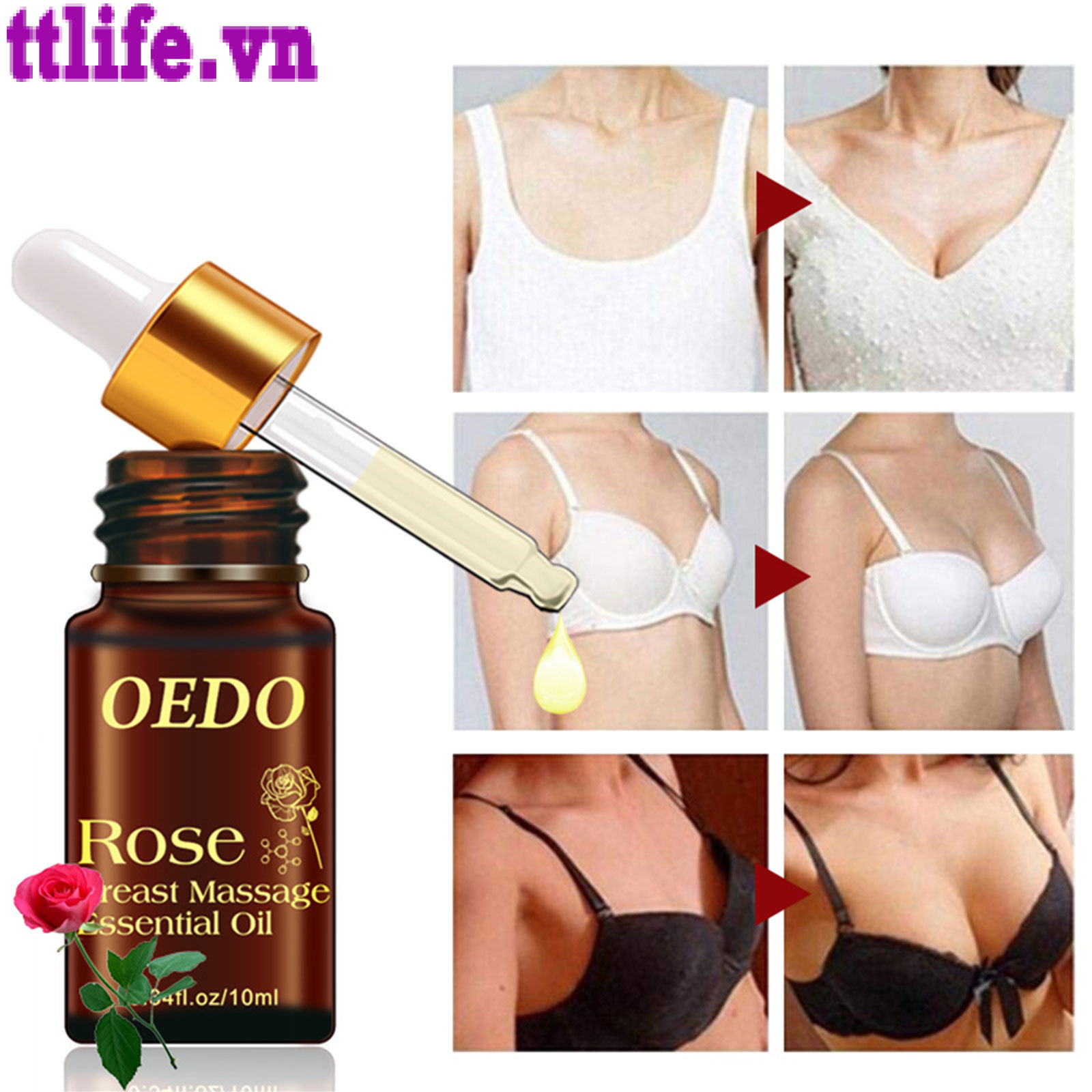 (Hàng Mới Về) Tinh Dầu Mát Xa Nở Ngực Oedo 10ml