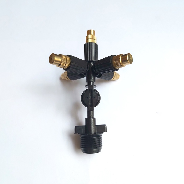 50 bộ béc phun sương 5 hướng đầu đồng + ren nối ống 21mm, béc tưới cây