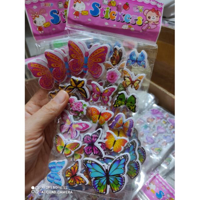 Sticker nổi hình bướm
