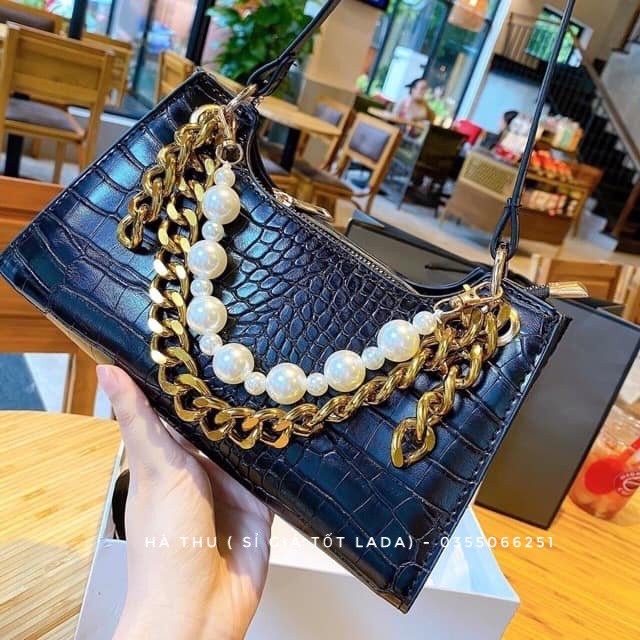 [HOT] TÚI KẸP NÁCH PHỐI DÂY SIÊU SANG CHẢNH SIZE 25