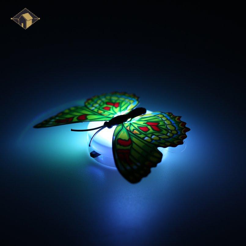 Đèn Ngủ Led Hình Bươm Bướm Nhiều Màu Sắc Lấp Lánh