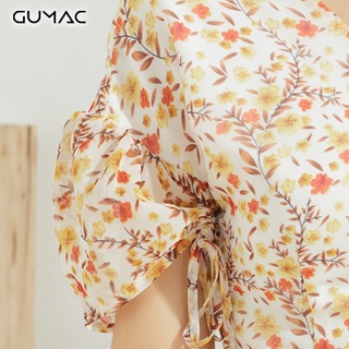 Đầm hoa tay rút DA656 GUMAC