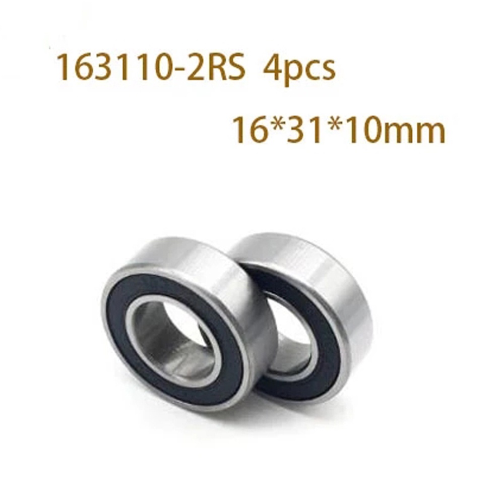 4 Vòng bi 163110-2RS bằng thép crom bền bỉ chuyên nghiệp cho xe đạp