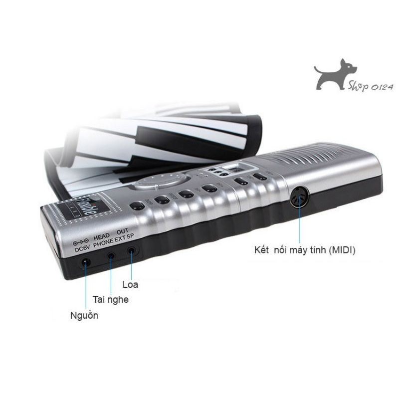 Đàn piano cuộn dẻo 61 phím.