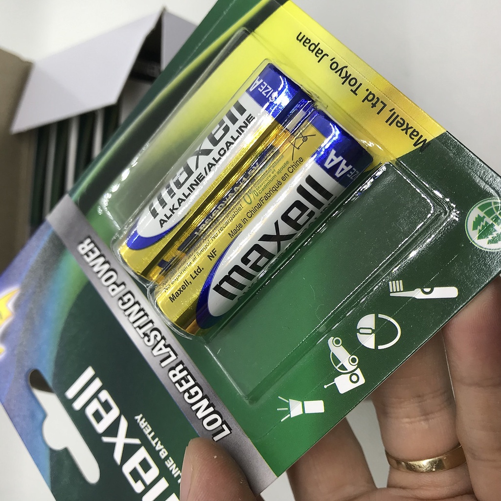 Pin tiểu AA (xanh) Alkaline Maxell vỉ 2 viên - Giá tốt nhất thị trường