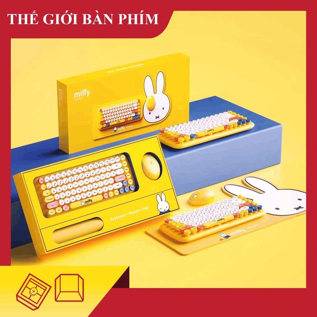 Bộ bàn phím chuột Mipow Miffy không dây Wireless 2.4Hz