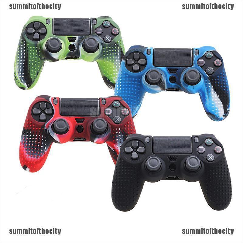 Vỏ Ốp Silicon Họa Tiết Rằn Ri Cho Tay Cầm Chơi Game PlayStation 4 PS4