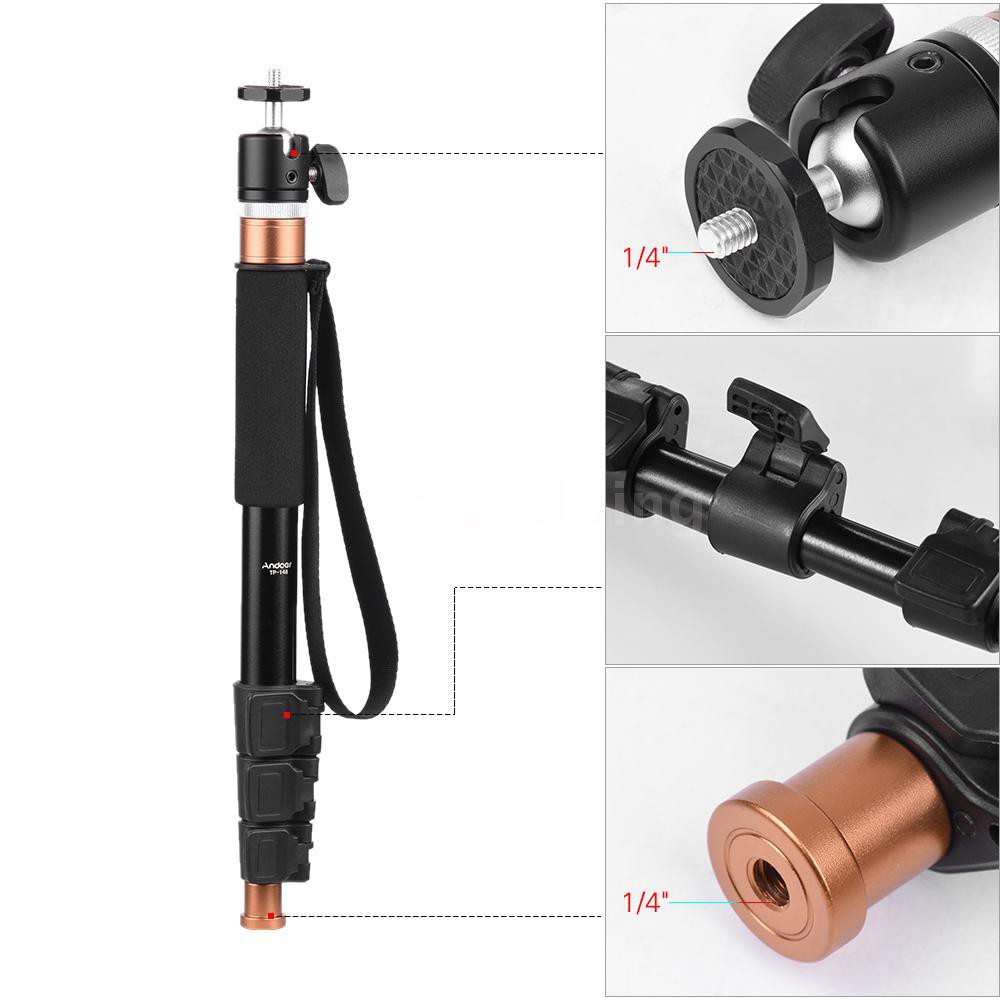 Chân máy ảnh monopod Andoer TP-148 94.6cm/37.2" trọng lượng tối đa 5kg cho Canon /Nikon/ Sony
