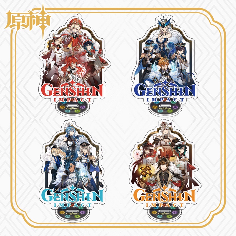 [Mới] 1 Tượng standee mica Genshin Impact để bàn cực chất anime