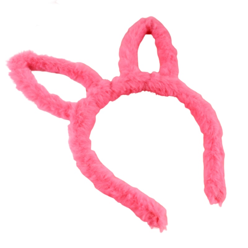 Băng Đô Tai Thỏ Phối Lông Dễ Thương Dùng Hóa Trang Dịp Giáng Sinh