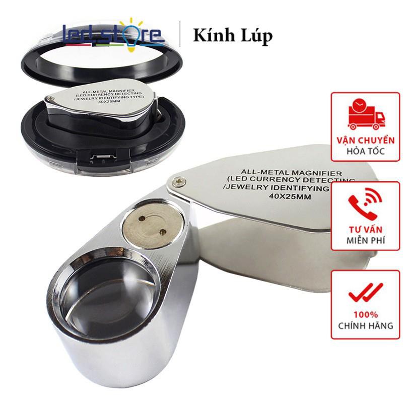 Kính lúp 40X mini ❤️FREESHIP❤️ Kính lúp móc khóa 40 lần có đèn siêu sáng K9890 ( Có LED tím kiểm tra tiền )