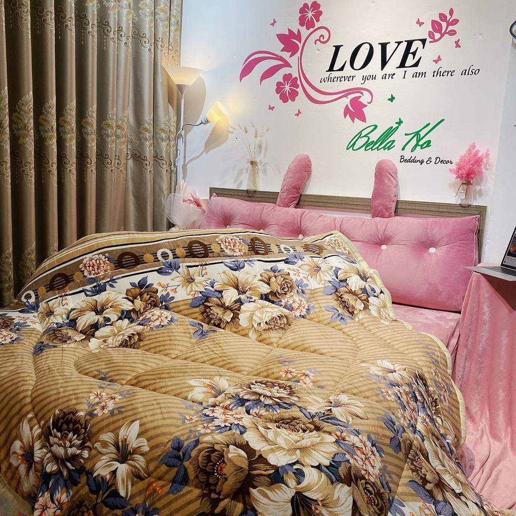 Chăn lông cừu , chăn lông đại hàn siêu ấm 3 lớp kích thước 1.9m * 2.2m