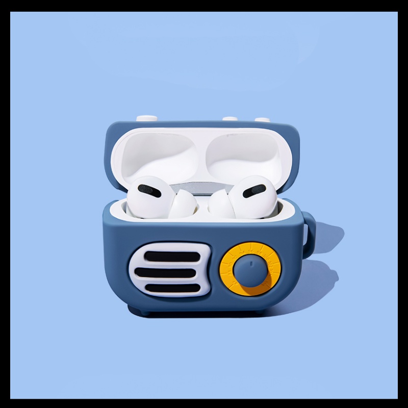 Vỏ bảo vệ tai nghe bluetooth Airpods bằng Sillicone dẻo, ốp Case cute, Airpods 2/pro - RADIO