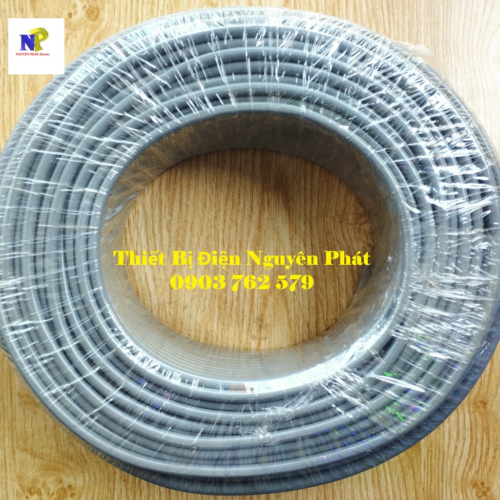 Dây Cáp Điện 3 Pha Lõi  - Giá Bán Lẻ 01 Mét Dây Pha Tròn Xám 2 Lớp Vỏ Bọc PVC