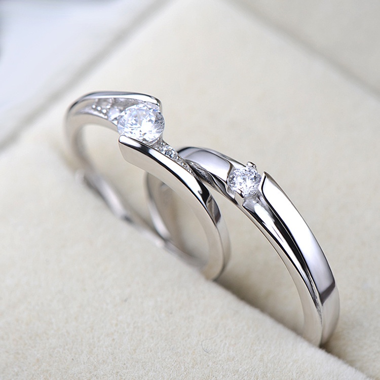 Nhẫn cặp nam nữ bạc Ý S925 - NC20