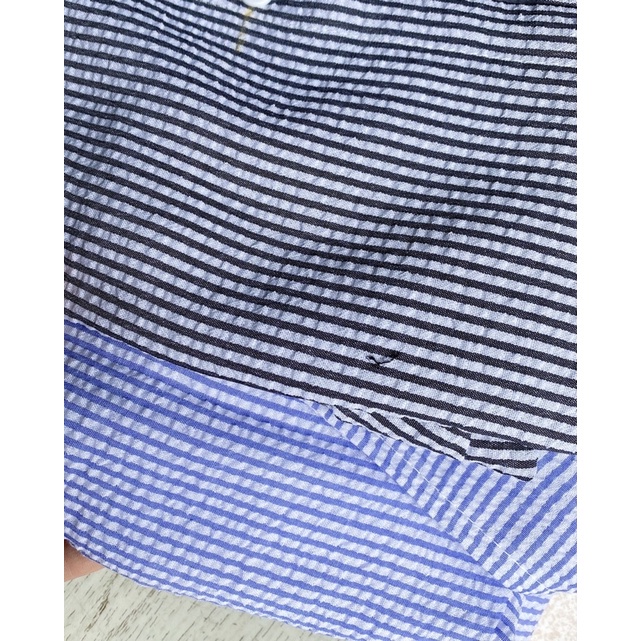 Váy sơ mi nữ form rộng kẻ dáng suông hai màu đen xanh phong cách Hàn Quốc Kozoda D25 | BigBuy360 - bigbuy360.vn