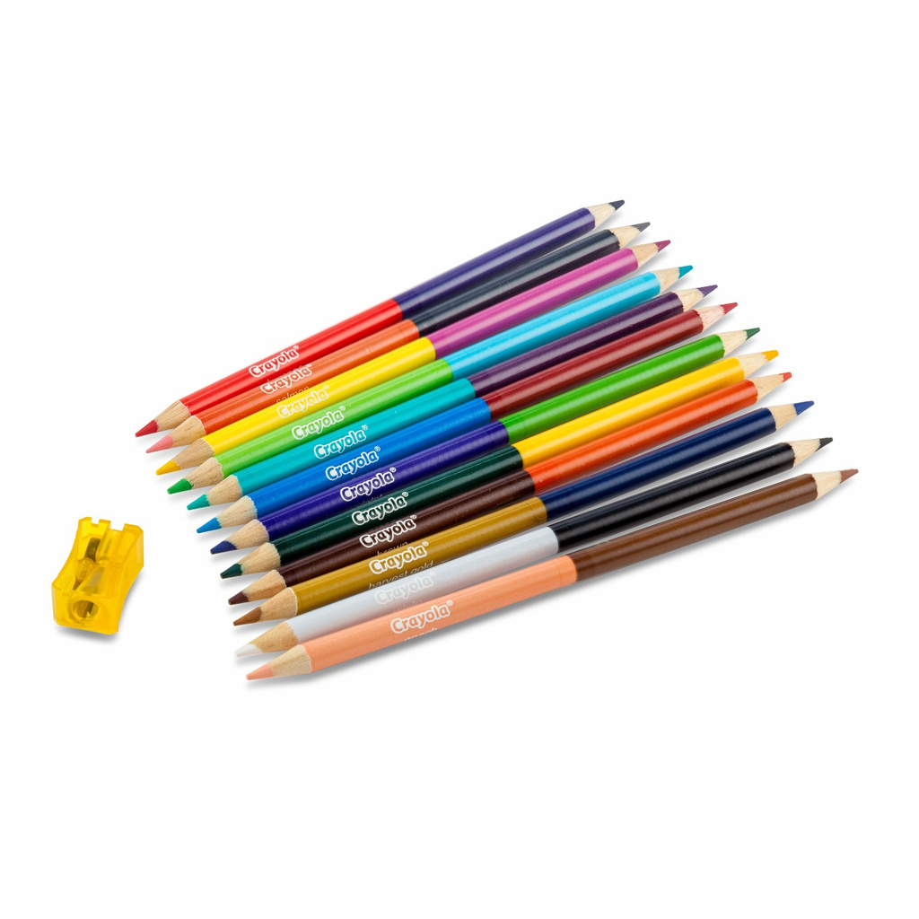 Combo bút sáp 12 màu + bút chì 24 màu (2 đầu, 12 cây) CRAYOLA CB20C12P24