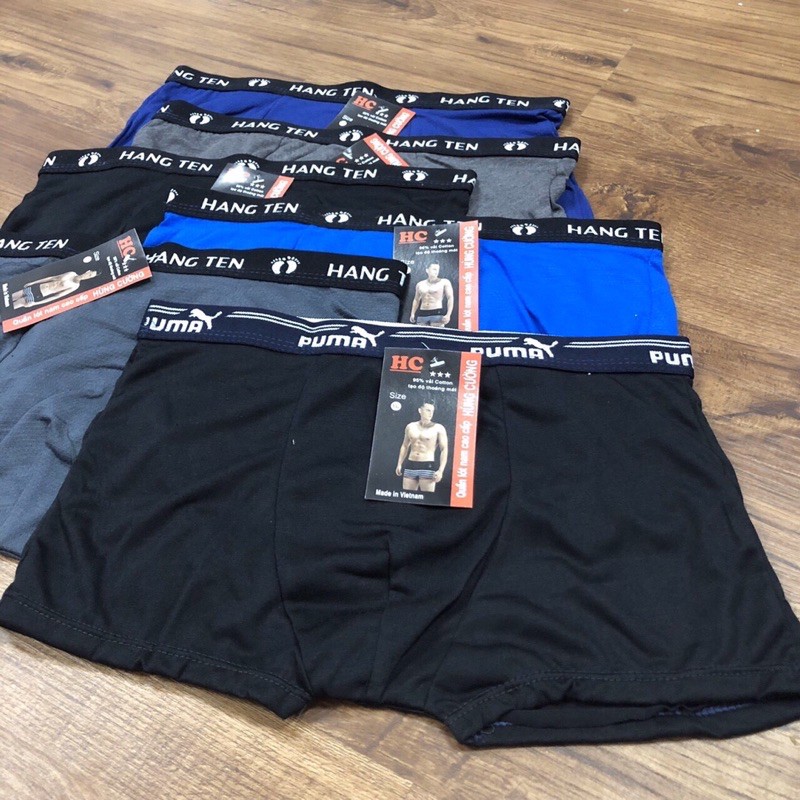 Sịp nam đùi 💖 Freeship từ 50k 💖  combo 10 quần lót nam boxer chất cotton mền mại- sịp đùi cotton cạp to