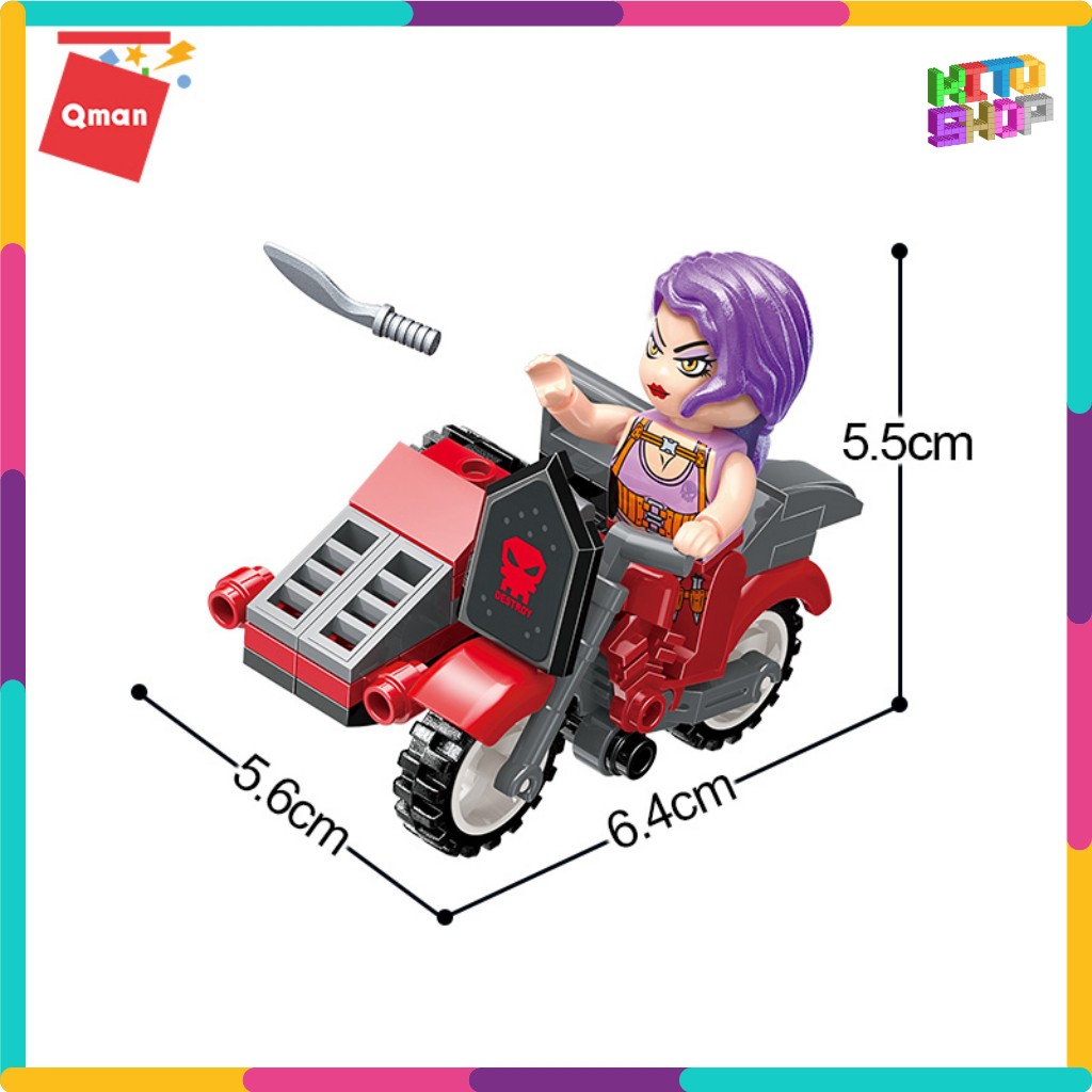 [Toyworld] Bộ Đồ Chơi Xếp Hình Thông Minh Lego Qman Máy Bay Trực Thăng Tấn Công 3211 Cho Trẻ Từ 6 Tuổi 352 Mảnh Ghép