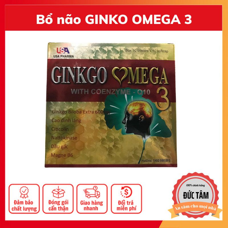 Viên Uống Bổ Não GINKO OMEGA 3 With Coenzyme Q10