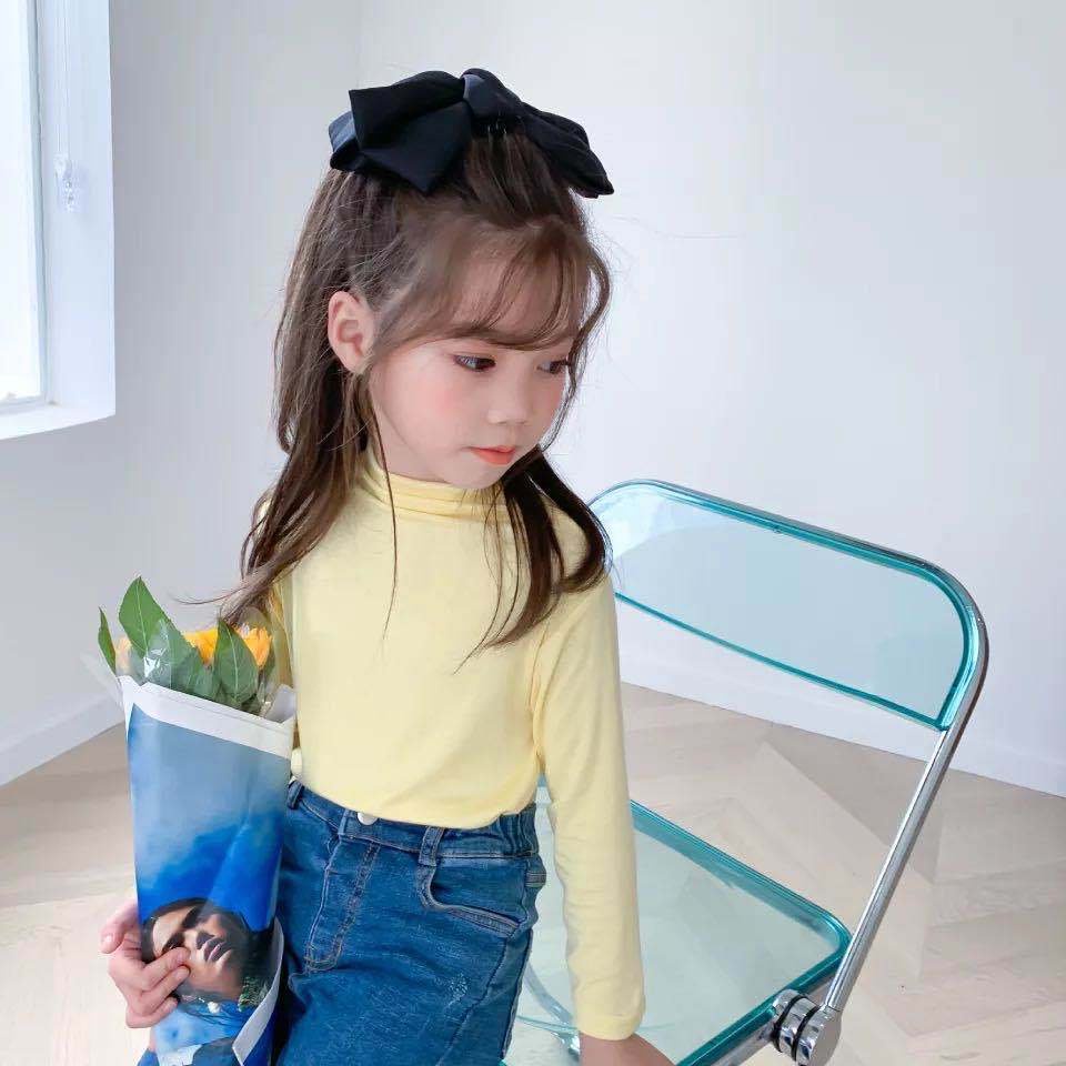 Áo giữ nhiệt trẻ em cổ lọ ba phân mềm mại cho bé trai bé gái