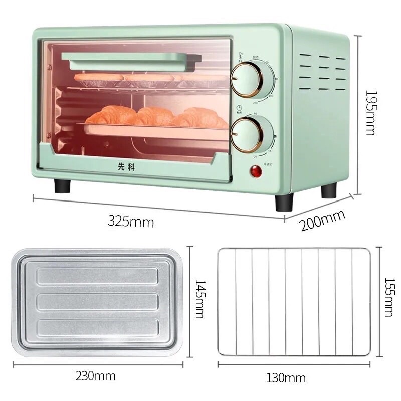 Lò nướng XIANKE Đa Năng 12L tích Hợp nhiều chức năng(2-3 người )