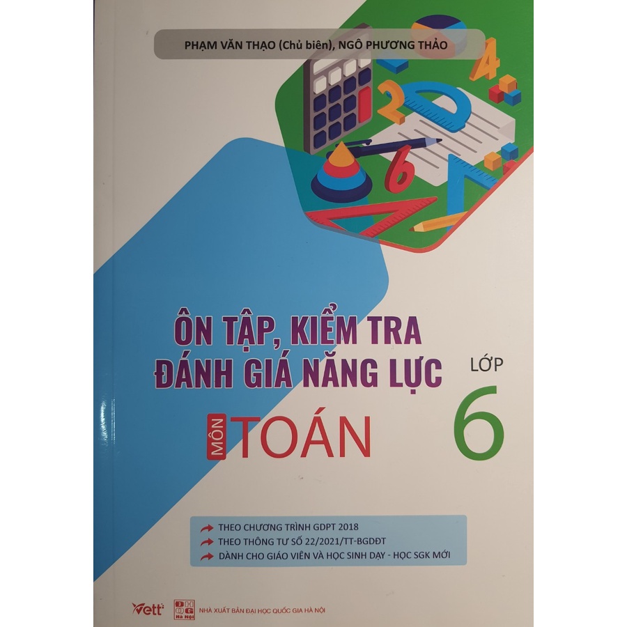 Sách - Ôn tập, kiểm tra đánh giá năng lực môn Toán lớp 6